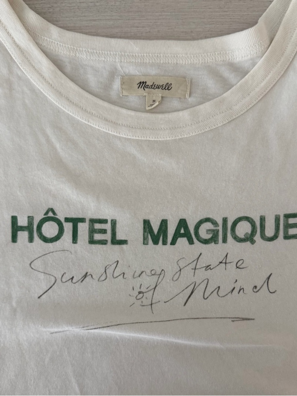 Madewell x Hôtel Magique Ivory Vintage Tee Size M - Picture 4 of 8